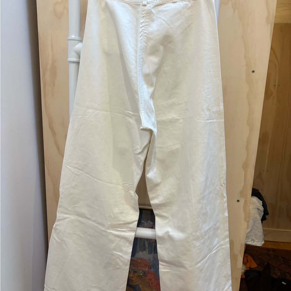 White 1940’s Sailor Wide-Leg Pants - Picture 2 of 6